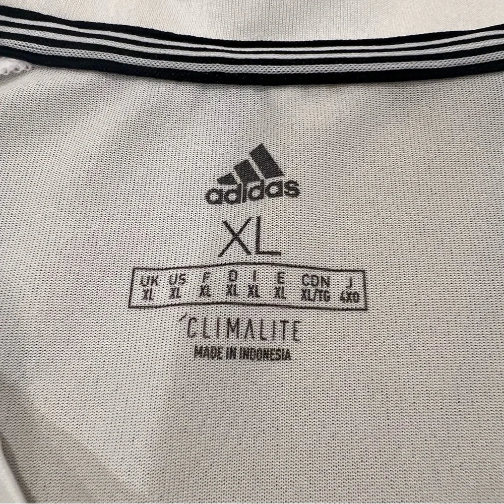 Adidas Men’s Climalite ID Performance Short-Sleeve Tee White/Black XL Workout